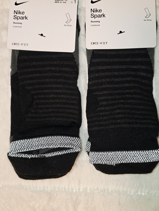 Nike Accessories - 2 PAIRS Nike Spark Black No-Show Running Socks with White Accents